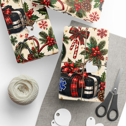 Wrapping Paper – Christmas Emergency Medical Services Design