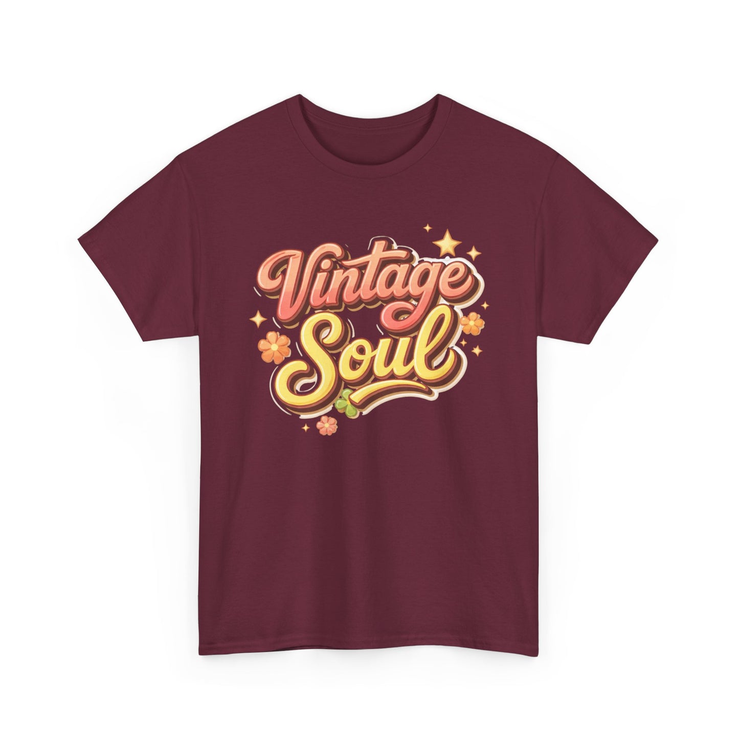 Retro Groovy Tee — "Vintage Soul" 70s-Inspired Hippie Graphic Shirt