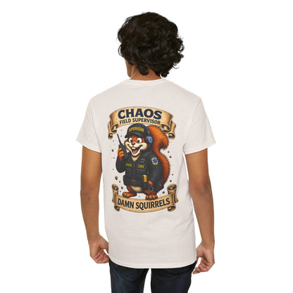 EMS Field Supervisor 'Chaos Squirrel' T-Shirt — Funny EMS Supervisor Gift