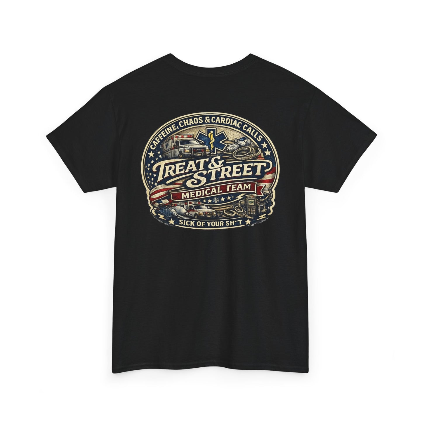 Treat & Street Medical Team First Responders T-Shirt | Firefighter Police EMS