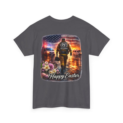 Firefighter Happy Easter T-Shirt — First Responder Gift