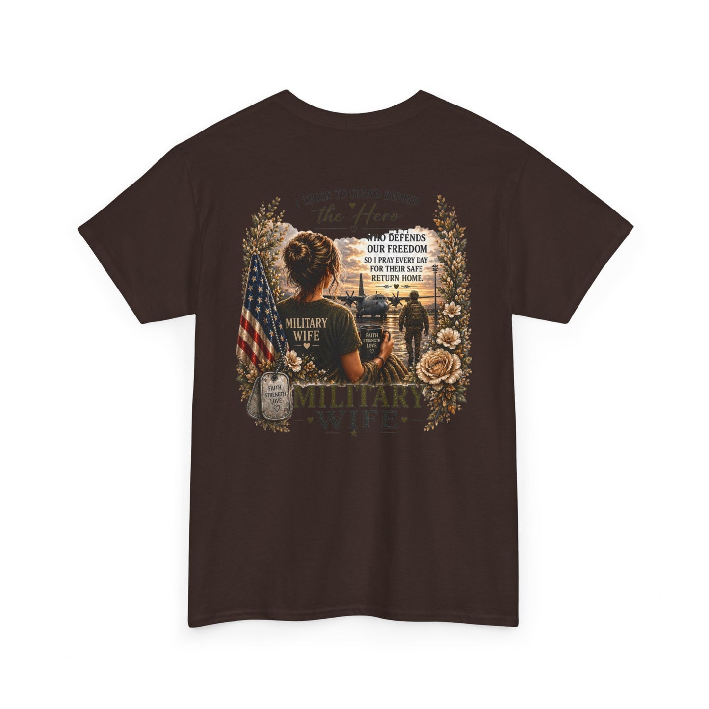 Military Wife Support Tee | Deployment Wife, Proud Military Spouse Shirt