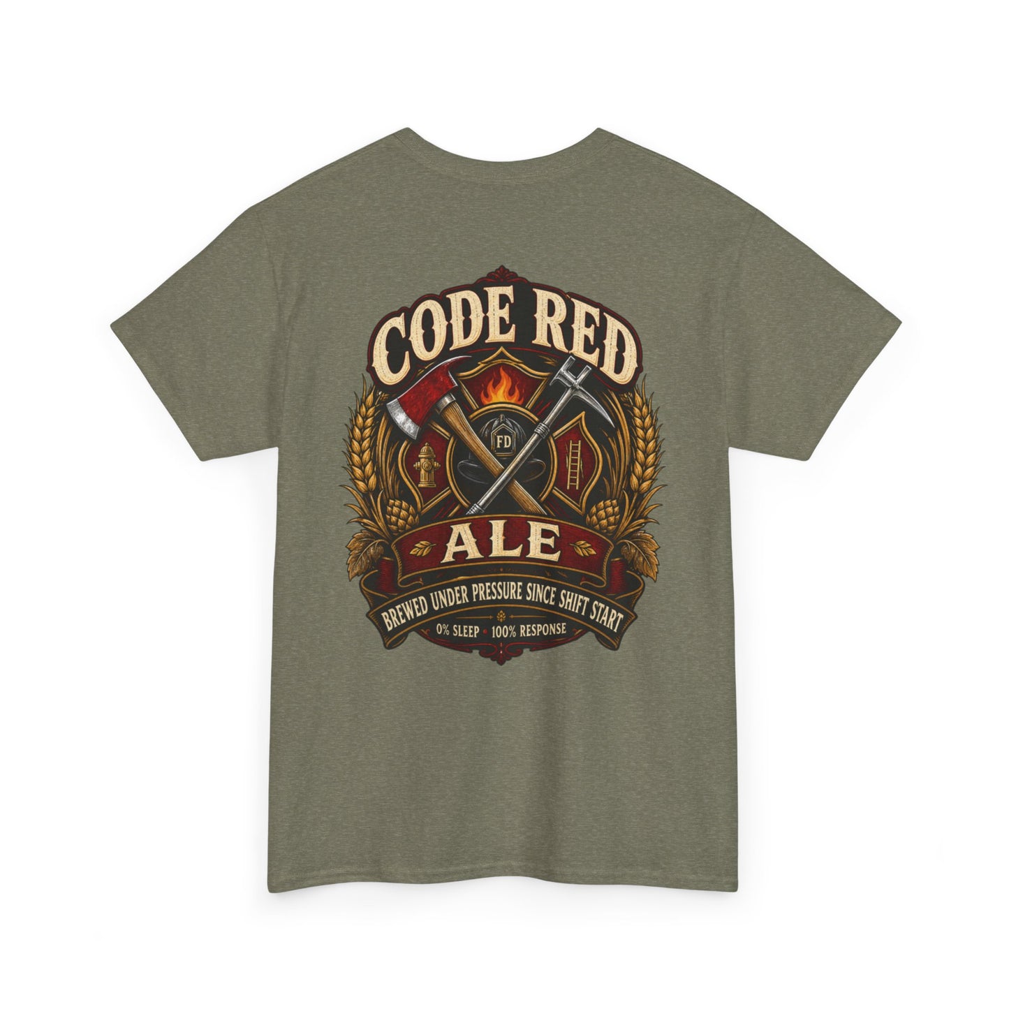 Code Red Ale Firefighter T‑Shirt — Brewed Under Pressure Tribute