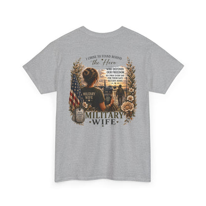 Military Wife Support Tee | Deployment Wife, Proud Military Spouse Shirt