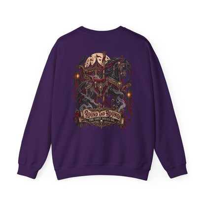 Round and Round the Lost Souls Go | Haunted Carousel Gothic Circus Shirt