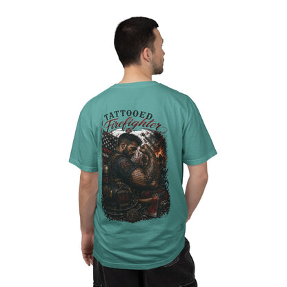 Firefighter Tribute T-Shirt — "343 Never Forget" Fire Rescue Back Design