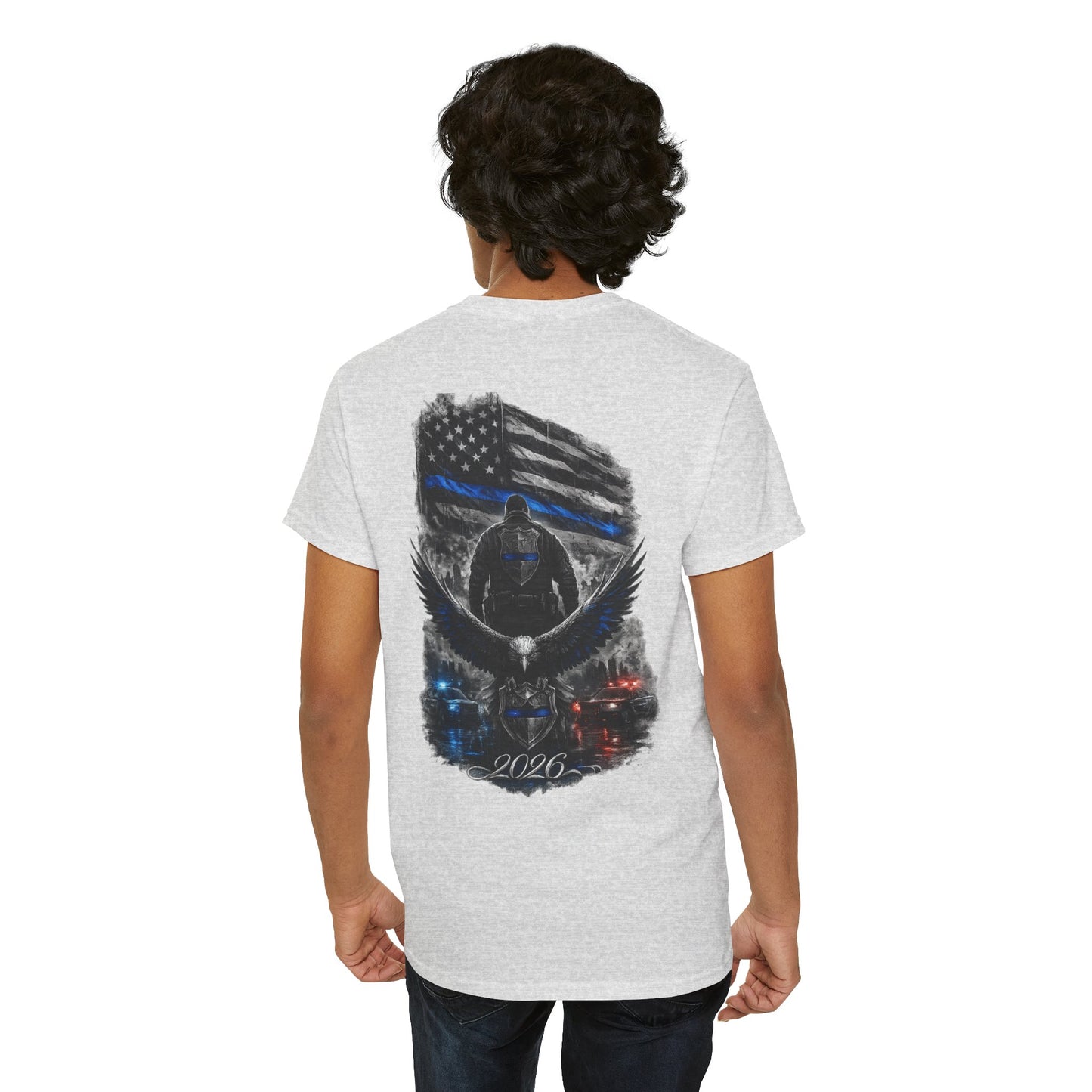 Thin Blue Line Eagle Tee — 2026 Police Support Patriotic Law Enforcement Shirt