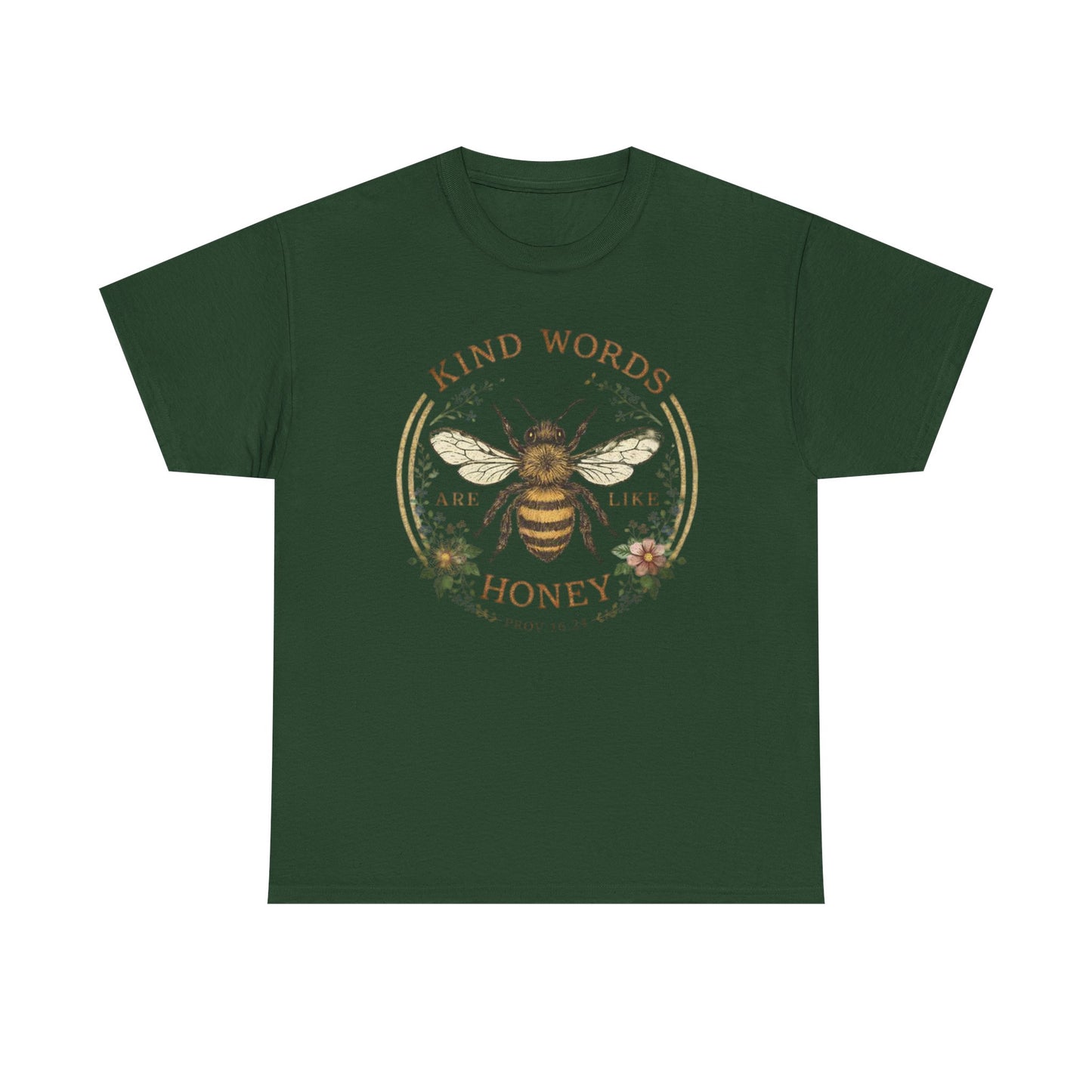 Kind Words Stick Like Honey Bee T-Shirt — Sweet Southern Positive Vibes Tee