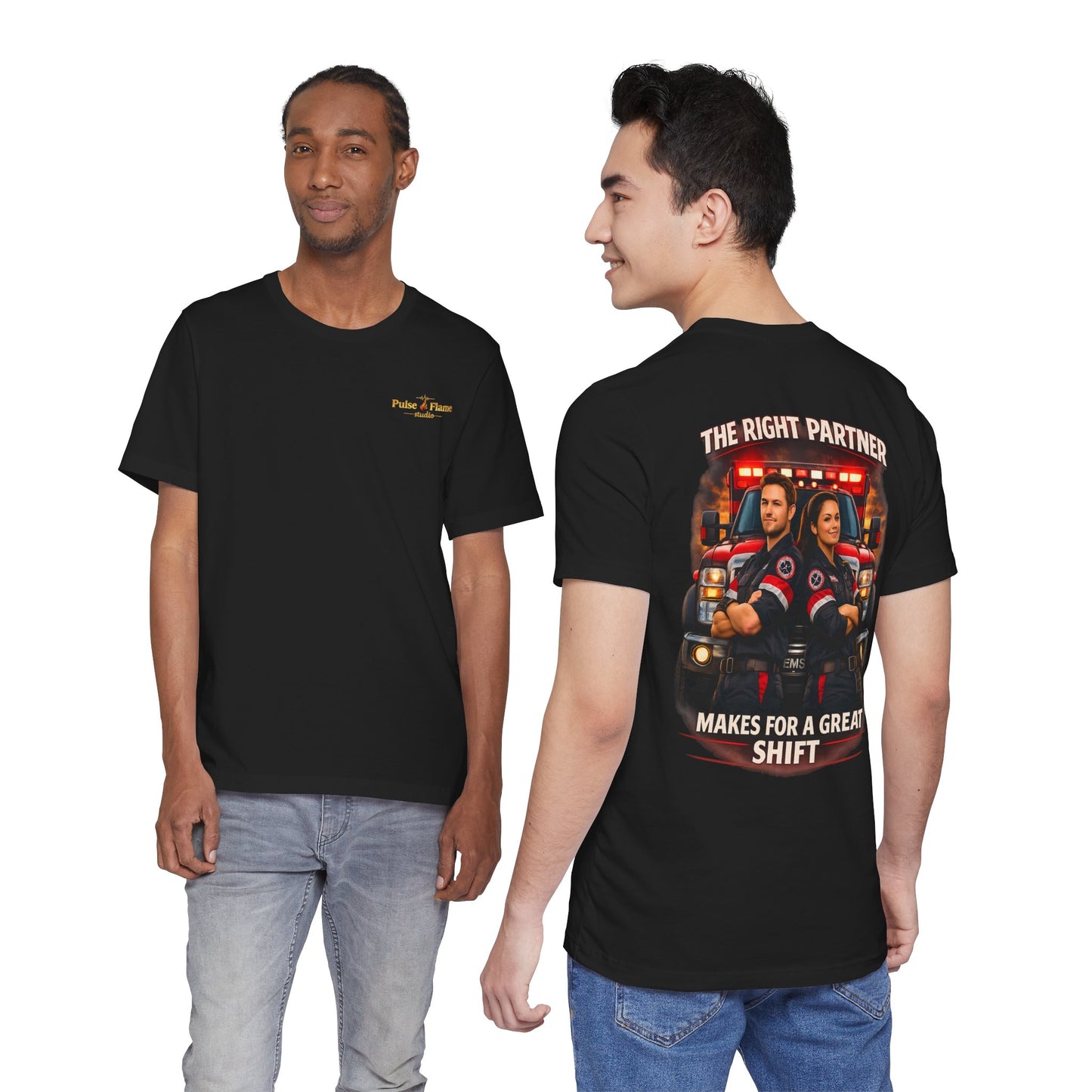 First Responder Tribute T-Shirt — Paramedic, Law Enforcement & Firefighter Partner Tee