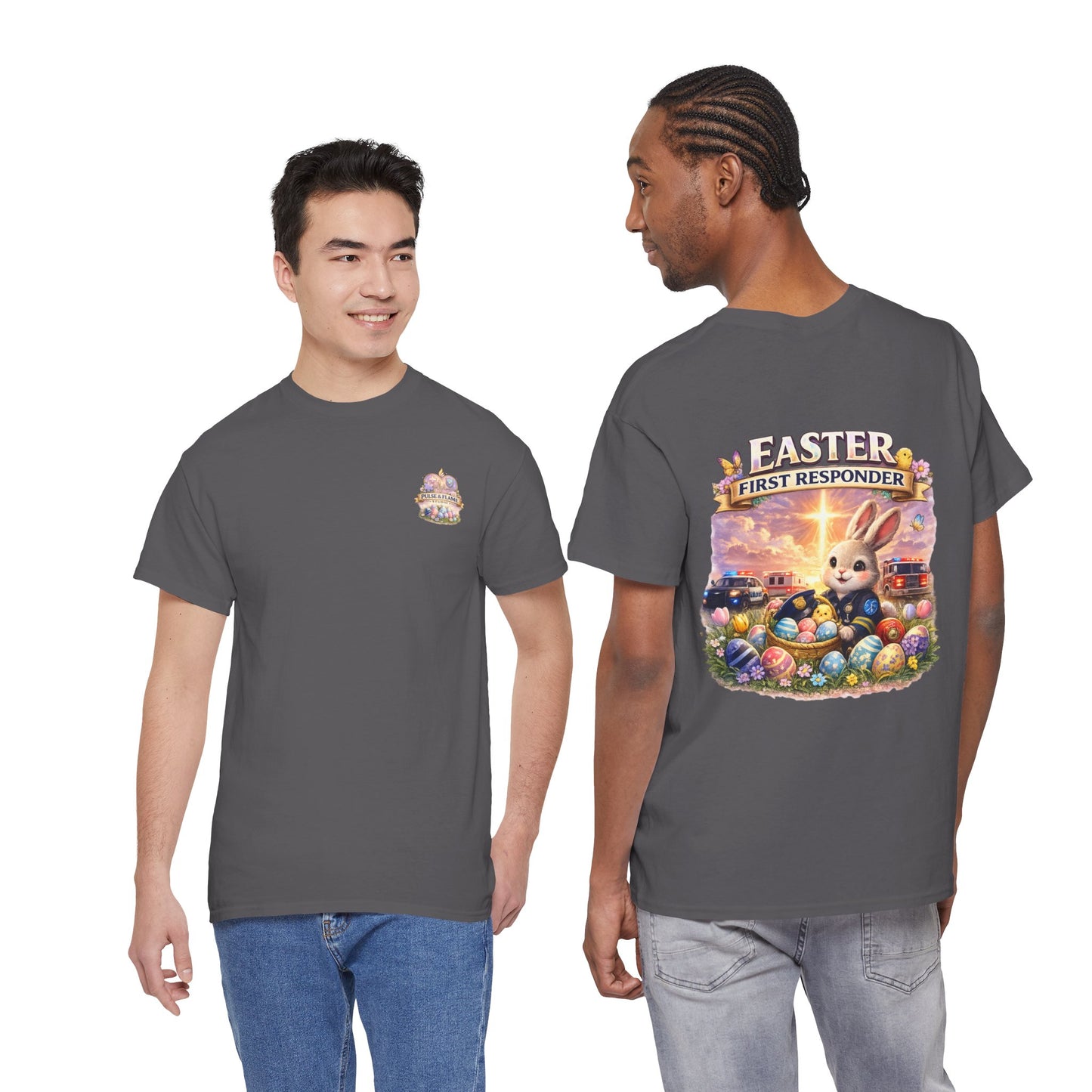 First Responder Easter T-Shirt — Cute EMS, Firefighter & Police Holiday Tee