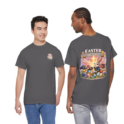 First Responder Easter T-Shirt — Cute EMS, Firefighter & Police Holiday Tee