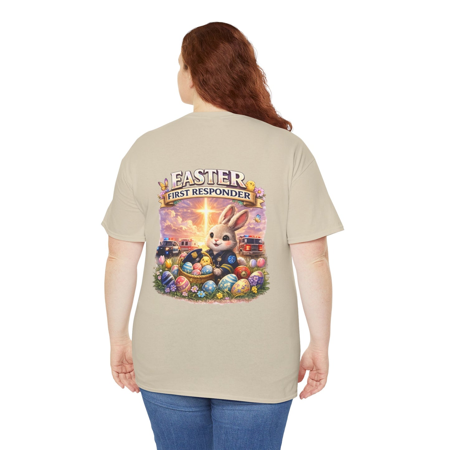 First Responder Easter T-Shirt — Cute EMS, Firefighter & Police Holiday Tee