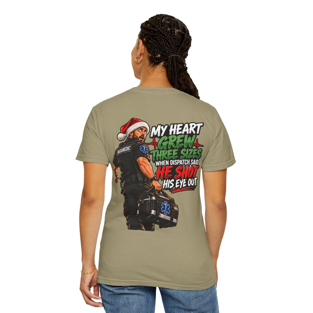 My Heart Grew Three Sizes | Funny Paramedic Christmas T-Shirt & Sweatshirt