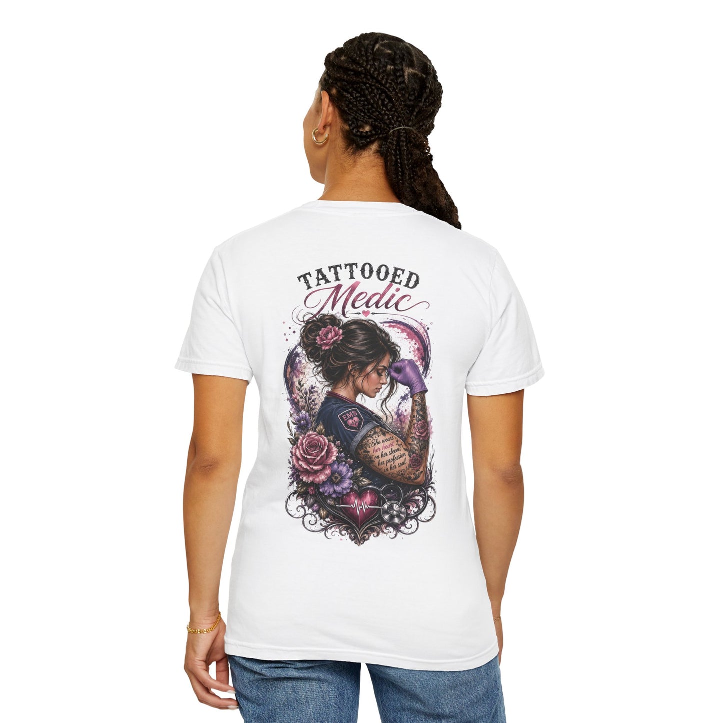 Tattooed Medic T-Shirt — "She Wears Her Heart on Her Sleeve"