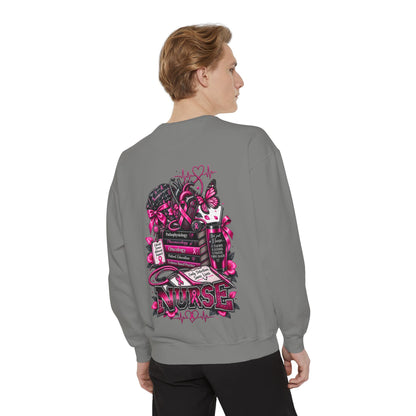 Breast Cancer Awareness Nurse Sweatshirt — Pink Ribbon RN Crewneck