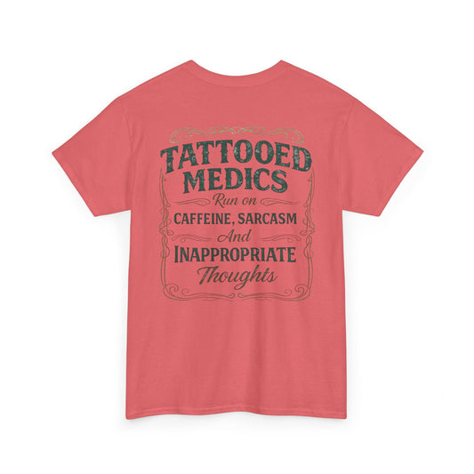 Caffeine & Chaos Tattooed Medics Tee | Paramedic EMS Humor