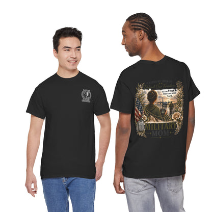 Military Mom Tee — “I Raised My Child to Defend Our Freedom” Patriotic Shirt