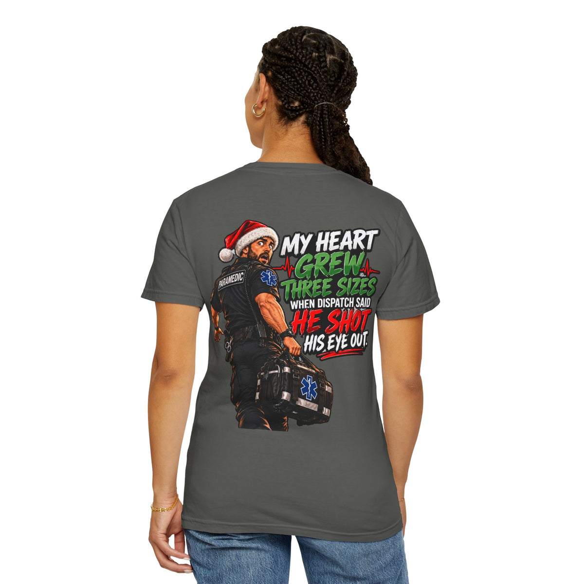 My Heart Grew Three Sizes | Funny Paramedic Christmas T-Shirt & Sweatshirt