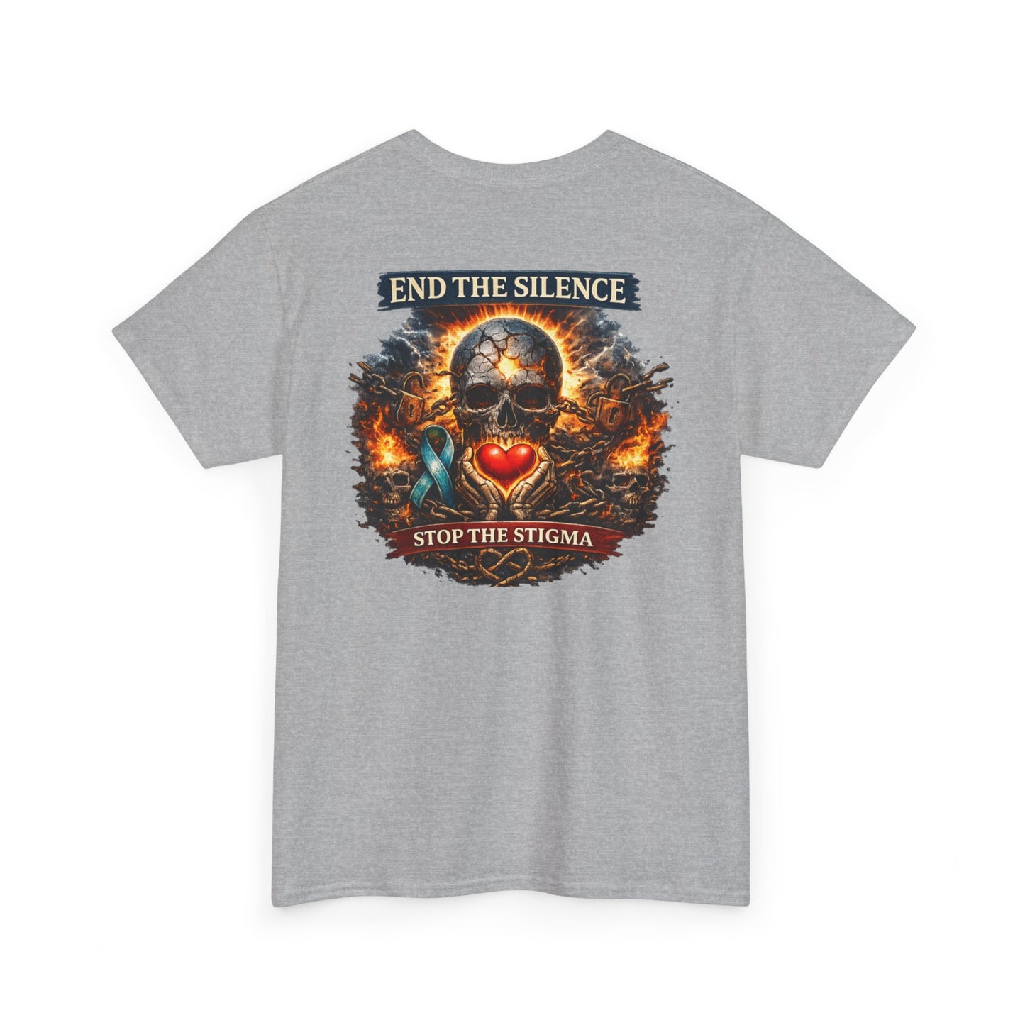 End The Silence Skull Mental Health Awareness Tee | Stop The Stigma