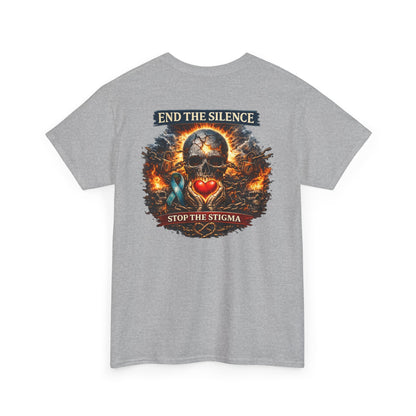 End The Silence Skull Mental Health Awareness Tee | Stop The Stigma