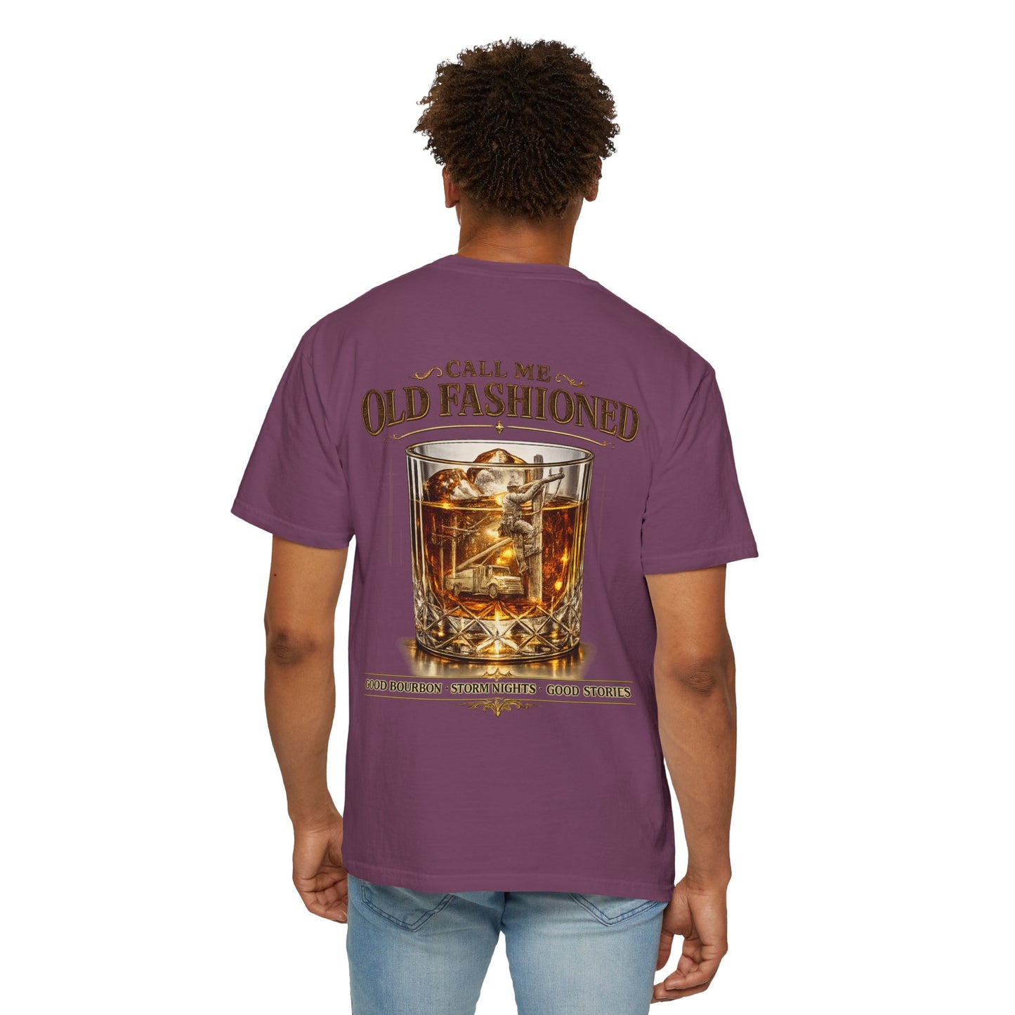 Lineman Bourbon & Storm Chaser T-Shirt — "Call Me Old Fashioned"