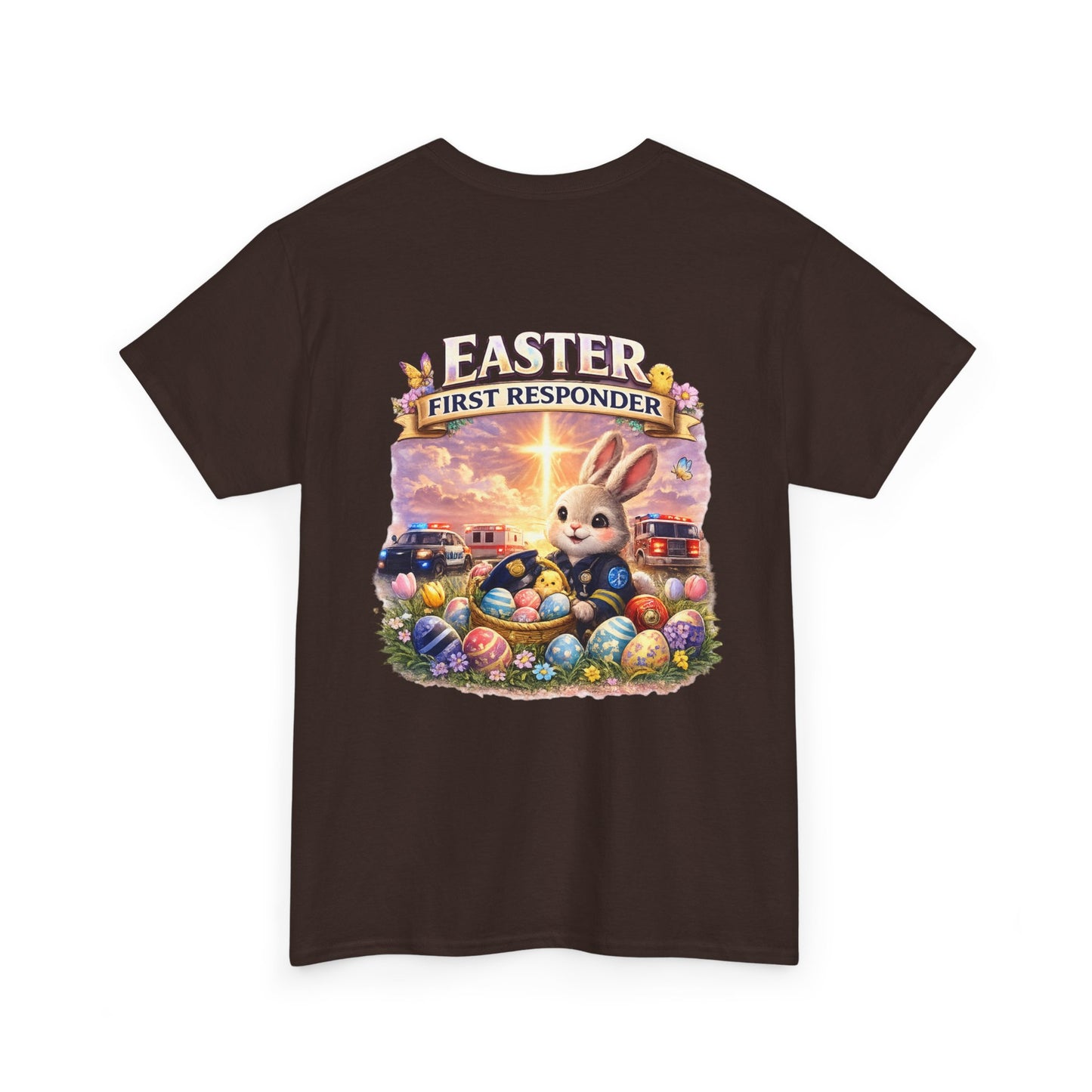 First Responder Easter T-Shirt — Cute EMS, Firefighter & Police Holiday Tee