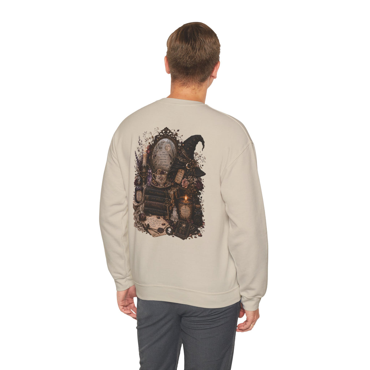 Witchy Apothecary Spellcaster Illustration Sweatshirt | Occult, Vintage Potion Art