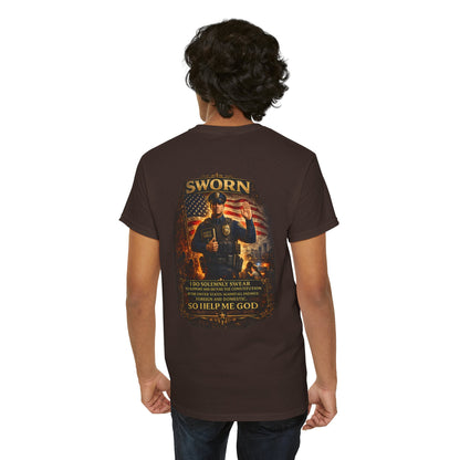 Law Enforcement Oath T-Shirt — Sworn Police Tribute Tee