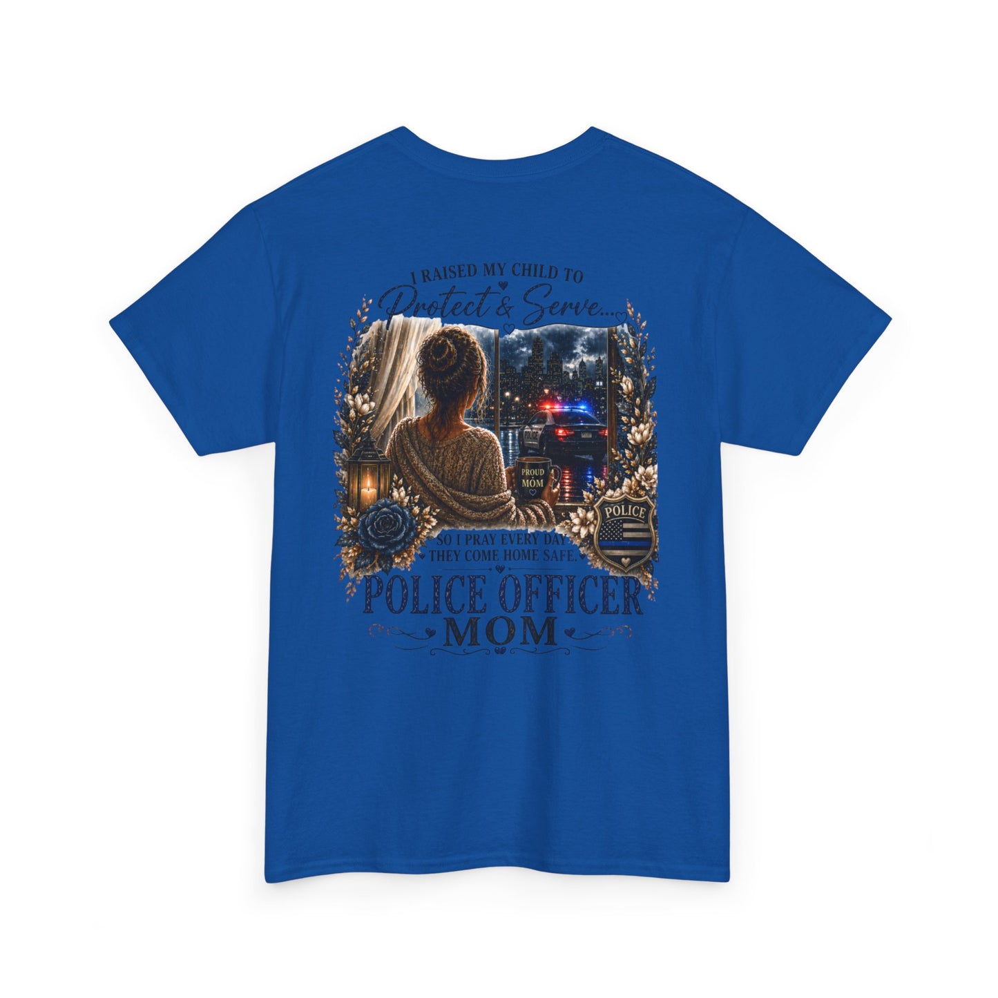 Police Mom T-Shirt — Proud Blue Line Law Enforcement Family Tee