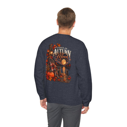Under My Autumn Moon Sweatshirt | Cozy Pumpkin Plaid Cabin Fall Design