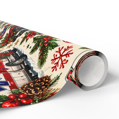 Wrapping Paper – Christmas Emergency Medical Services Design