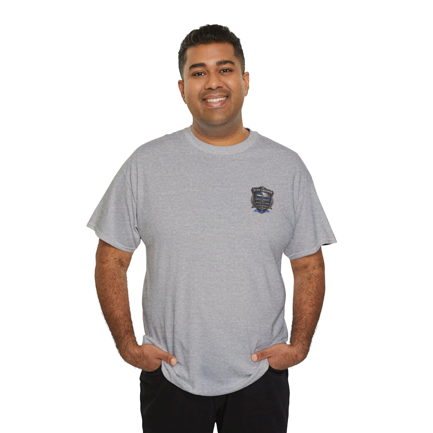 Sworn to serve-State Trooper Badge North Carolina T‑Shirt – Motto