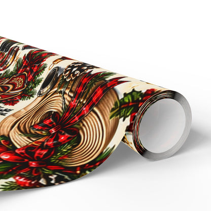 Firefighter Christmas Wrapping Paper – Holiday Firetruck & Badges Gift Wrap