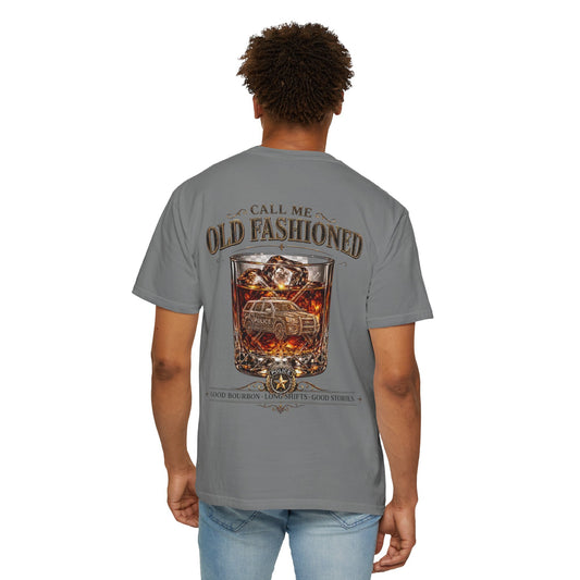 Police Bourbon & Brotherhood T-Shirt — "Call Me Old Fashioned"