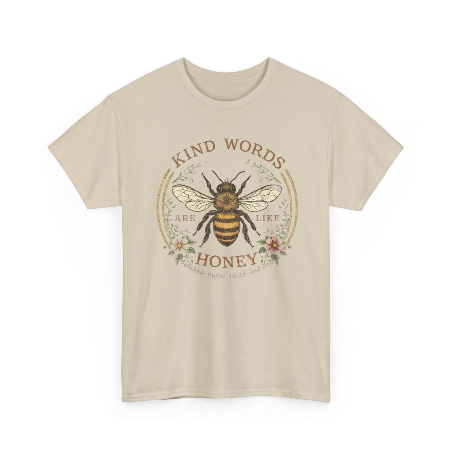 Kind Words Stick Like Honey Bee T-Shirt — Sweet Southern Positive Vibes Tee