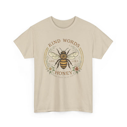Kind Words Stick Like Honey Bee T-Shirt — Sweet Southern Positive Vibes Tee