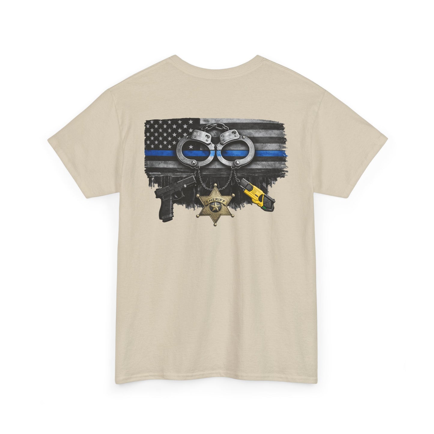 Blue Line Flag Police Support T-Shirt, police gift, officer gear