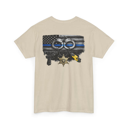 Blue Line Flag Police Support T-Shirt, police gift, officer gear