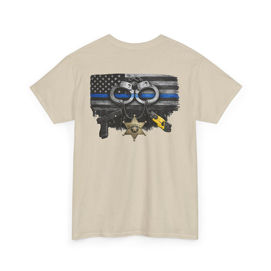 Blue Line Flag Police Support T-Shirt, police gift, officer gear