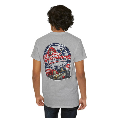 First Responder Tee — "Admit Nothing, Document Everything" Firefighter EMT Police Paramedic Shirt