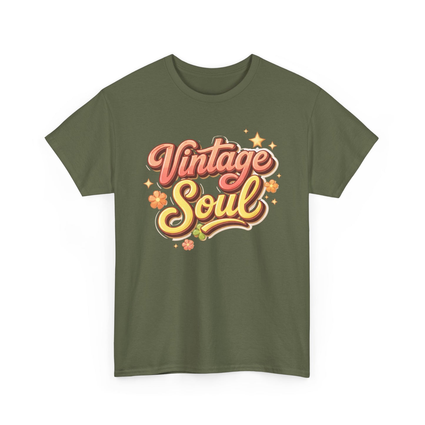 Retro Groovy Tee — "Vintage Soul" 70s-Inspired Hippie Graphic Shirt