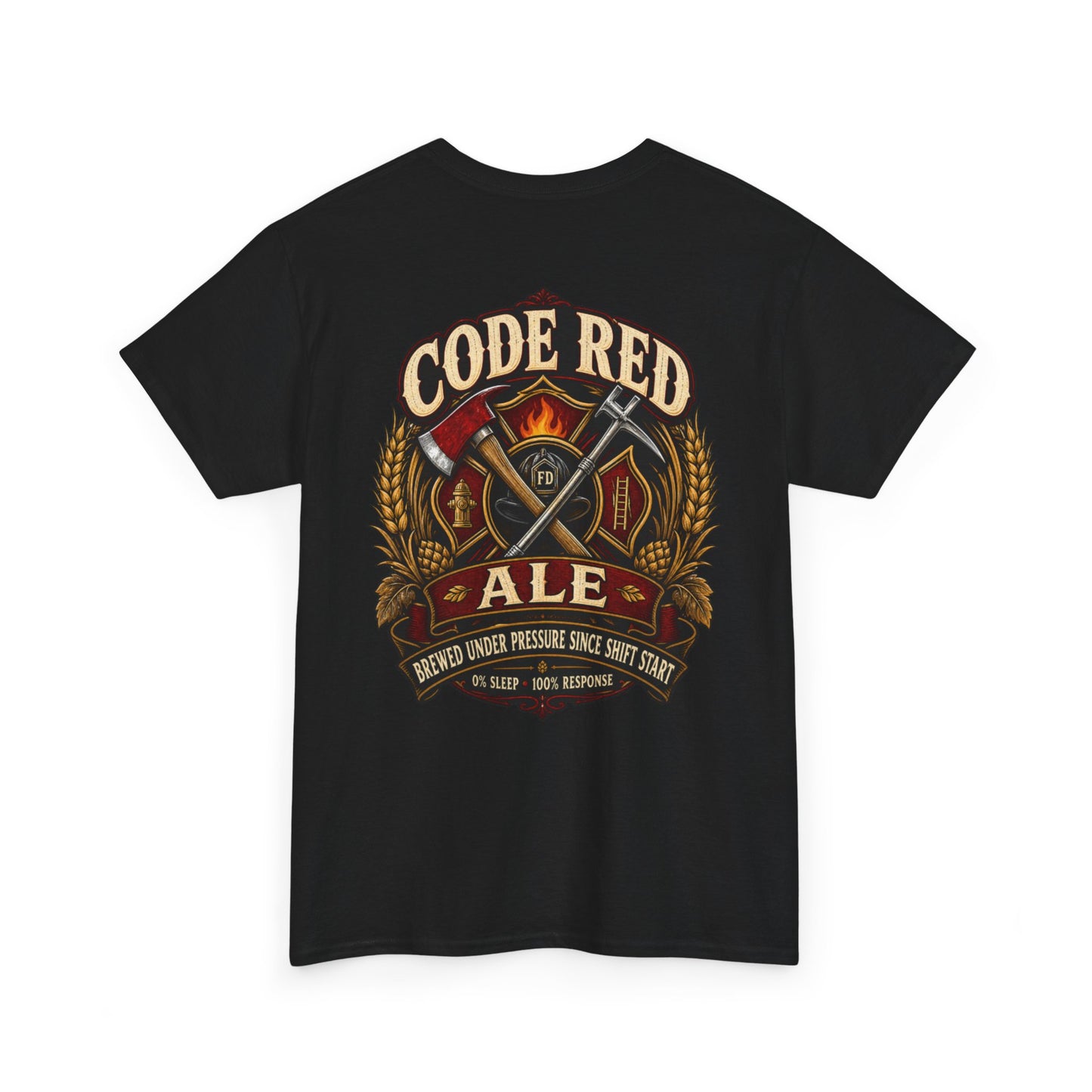 Code Red Ale Firefighter T‑Shirt — Brewed Under Pressure Tribute