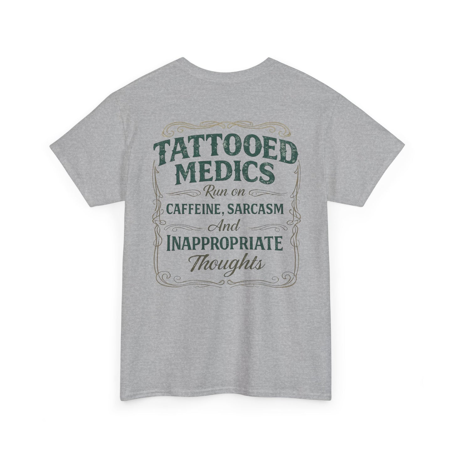 Caffeine & Chaos Tattooed Medics Tee | Paramedic EMS Humor