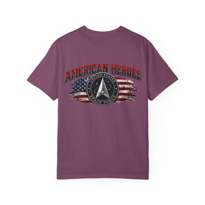 American Heroes T‑Shirt — U.S. Space Force Tribute with Flag Graphic