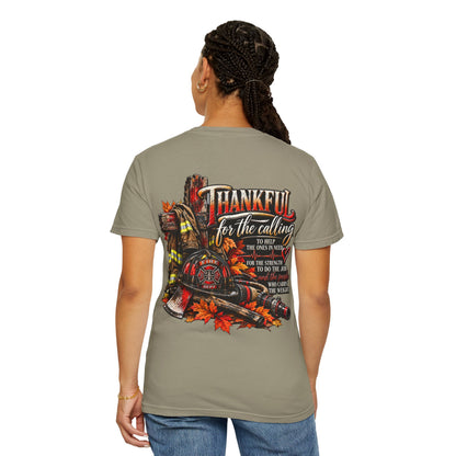 Thankful for the Calling | Firefighter Thanksgiving T-Shirt
