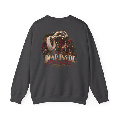 Dead Inside Festive Outside EMS Christmas Sweatshirt, Funny Paramedic Gift, EMT Holiday Crewneck, First Responder Dark Humor