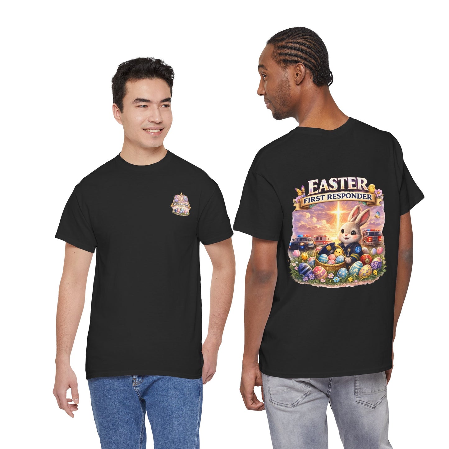 First Responder Easter T-Shirt — Cute EMS, Firefighter & Police Holiday Tee