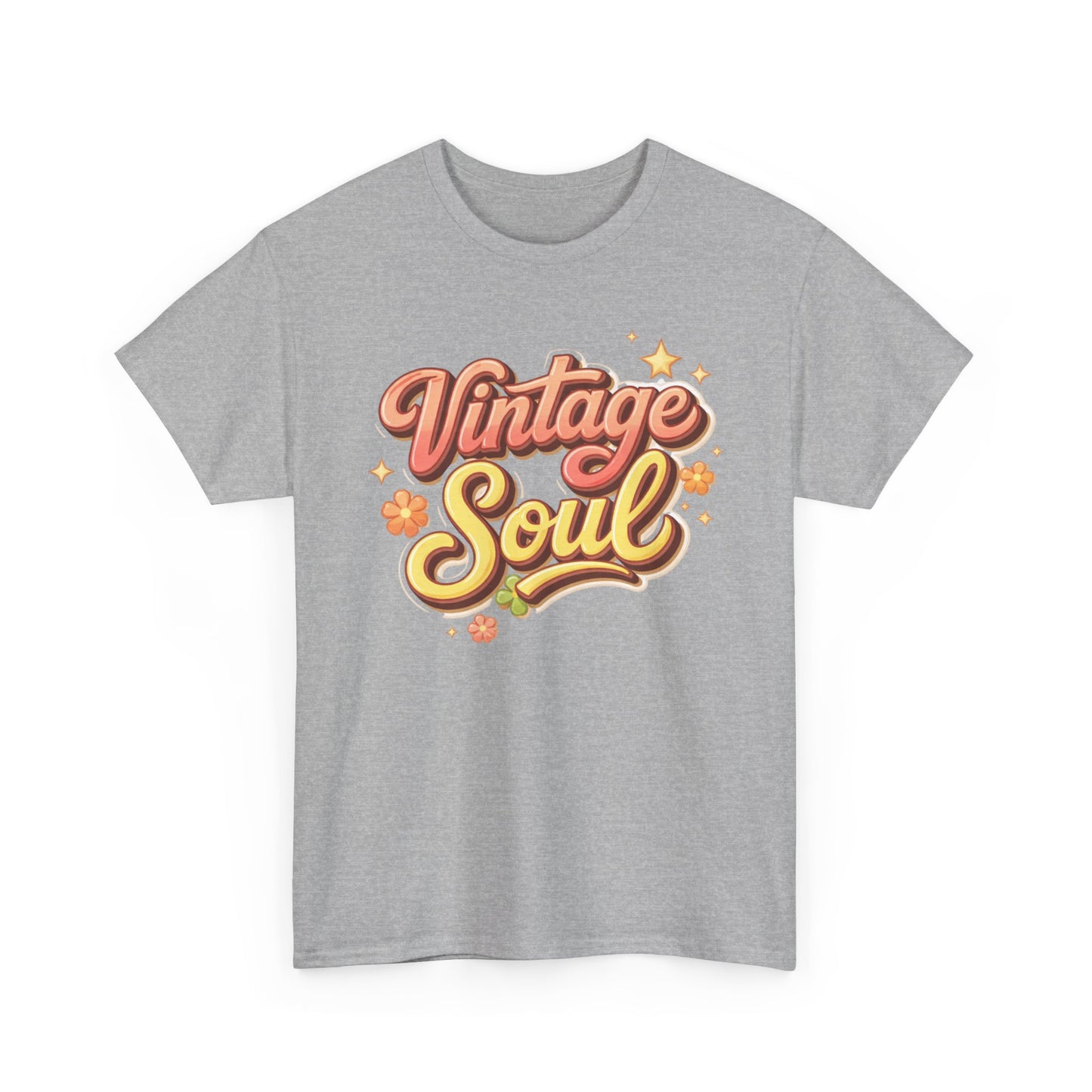 Retro Groovy Tee — "Vintage Soul" 70s-Inspired Hippie Graphic Shirt
