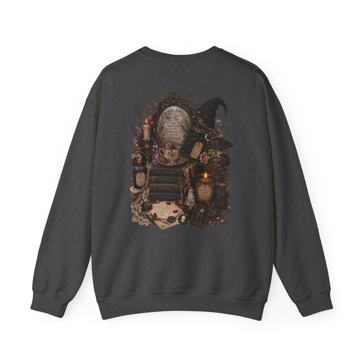 Witchy Apothecary Spellcaster Illustration Sweatshirt | Occult, Vintage Potion Art