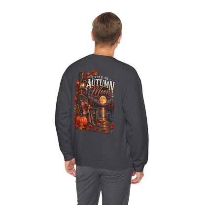 Under My Autumn Moon Sweatshirt | Cozy Pumpkin Plaid Cabin Fall Design